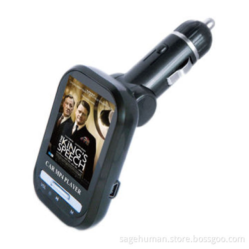 Car FM Transmitter, MP4 Player, w/Built-in Flash Memory, Supports WMA Audio & AMV Movie File Formats
